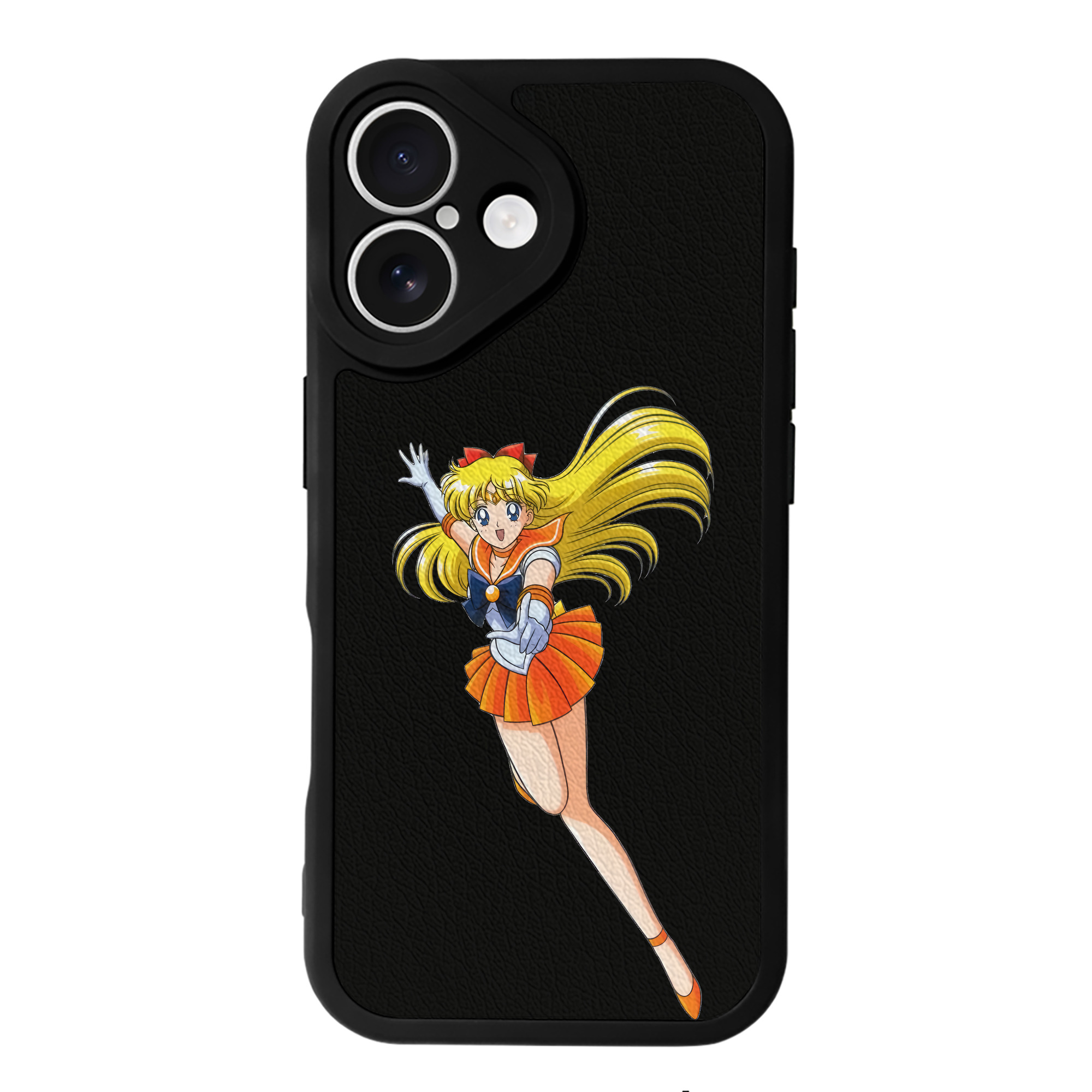 （画像用） 美少女戦士セーラームーン 愛野 美奈子 あいの みなこ Sailor Moon Aino Minako 【iPhone 16シリーズ対応】シリコンスマホケース（レザー調） 材質：シリコン